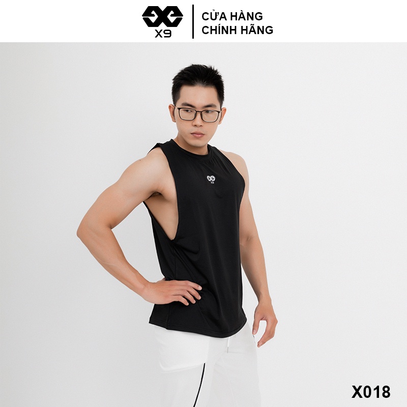 Áo Thun Tanktop Nam Rộng Nách Thể Thao Tập Gym Chạy Bộ Bóng Rổ - X9 Sportswear - X018