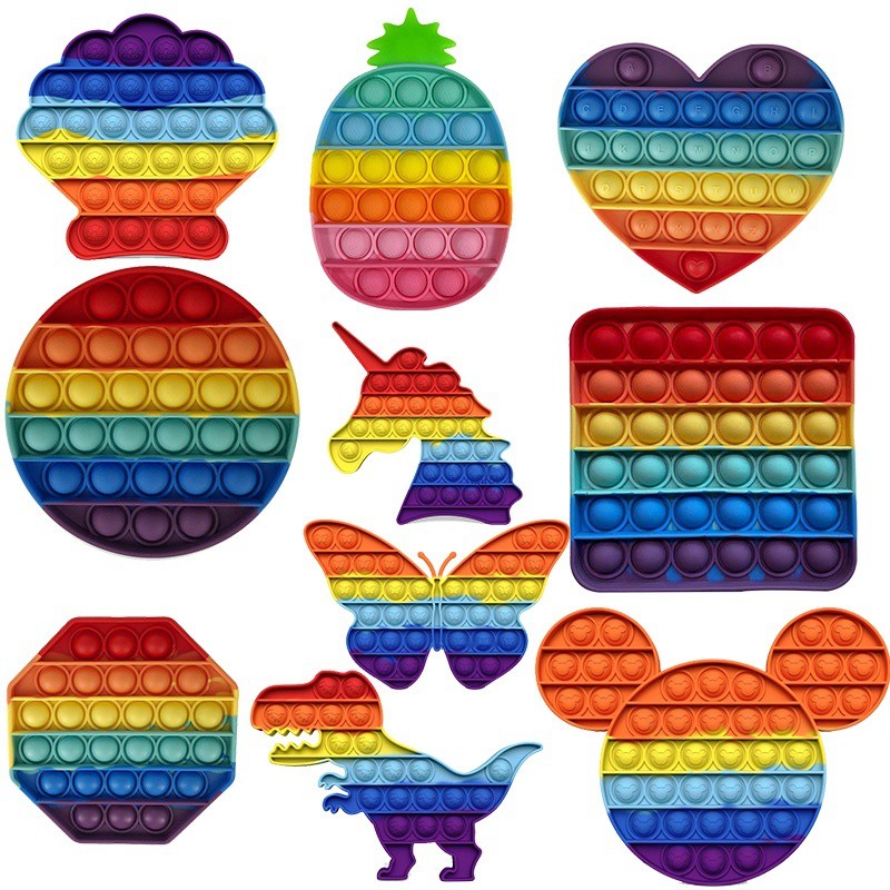 Push Pop it fidget toy Rainbow Push Pop It Fidget Toy Bubble Poppers popit