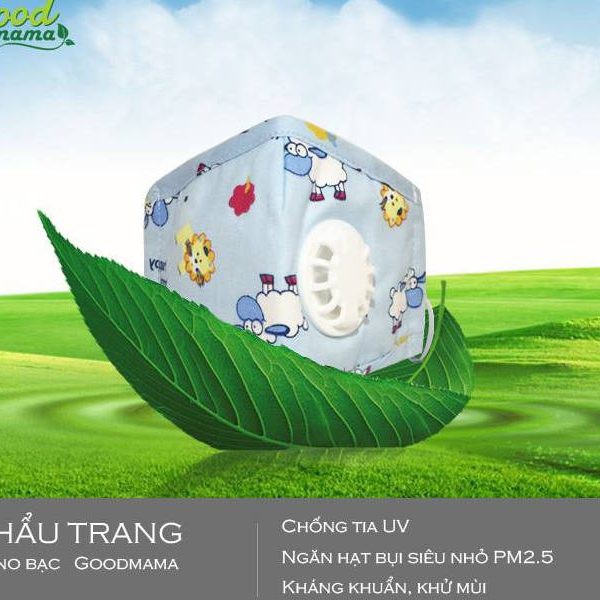 KHẨU TRANG KHÁNG KHUẨN Cho Bé Cao Cấp Kháng Khuẩn Nano Bạc Thương Hiệu Goodmama