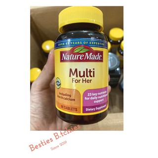 (Date 10.2022) Vitamin tổng hợp cho nữ Nature Made Multi vitamin for her