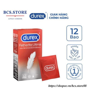 Bao cao su durex fetherlite siêu mỏng tăng cường khả năng cương cứng mang lại nhiều khoái cảm hộp 12c