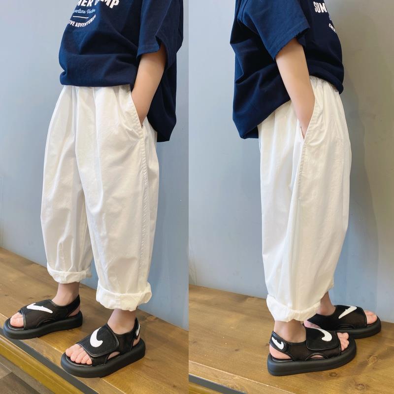 [Babycat] Hàng Có Sẵn Quần Harem Dài Đến Mắt Cá Chân Phong Cách Nhật Hàn Nhật Bản Thời Trang Mùa Hè Màu Trắng Dành Cho Bé Trai 2022