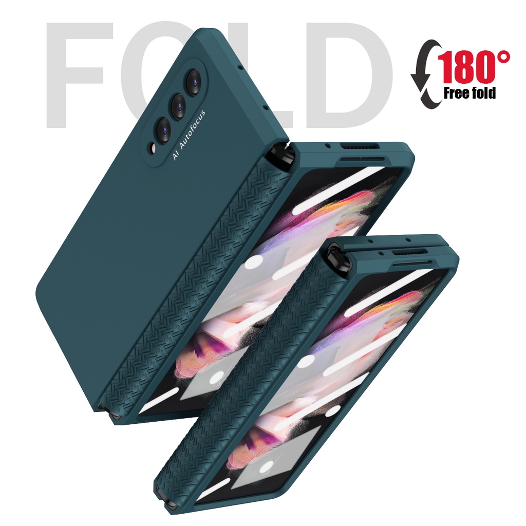Ốp Điện Thoại Mặt Kính Nhám Bảo Vệ Toàn Diện Chống Sốc Cho Samsung Galaxy Z Fold 3 / Z Fold 2 5G