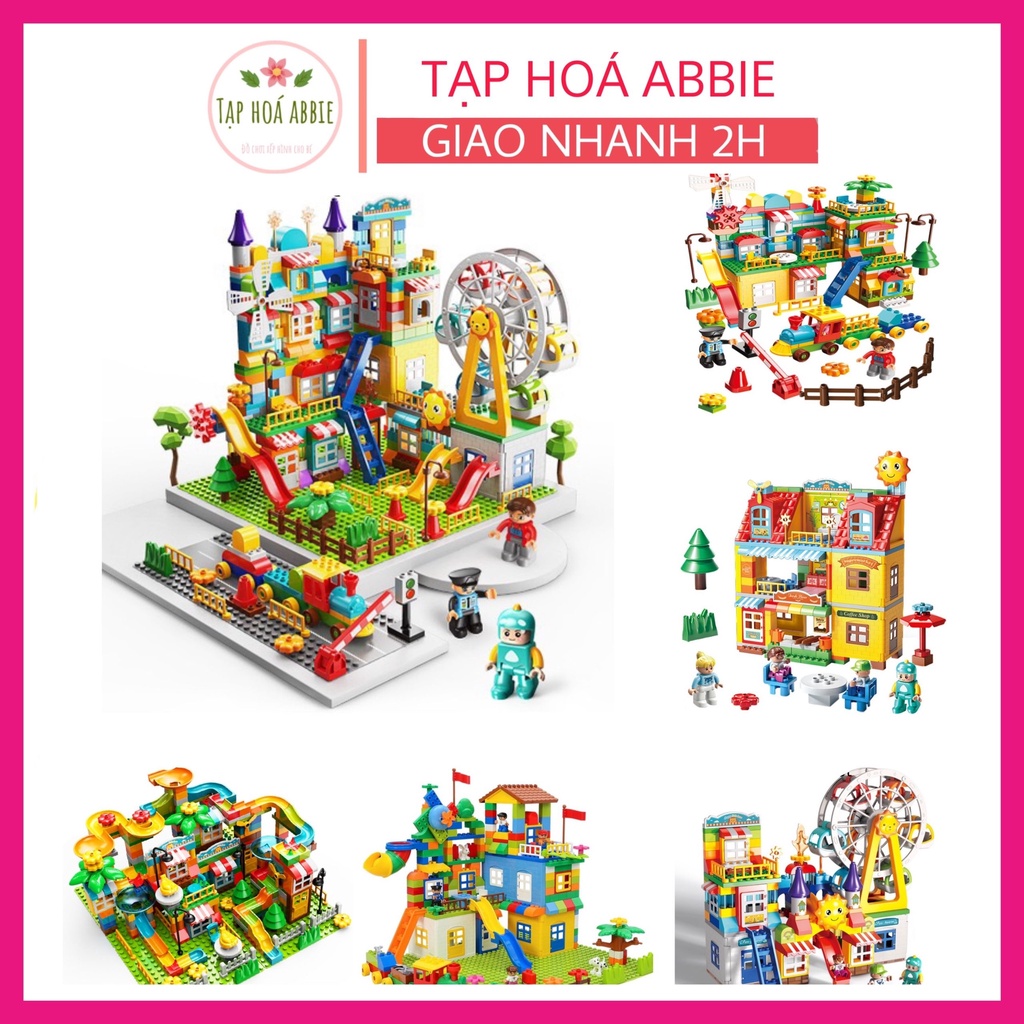 Đồ chơi xếp hình cho bé 3 4 5 6 7 tuổi tương thích size duplo