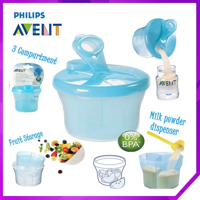 Hộp chia sữa Avent 3 ngăn (hàng nội địa Mỹ)