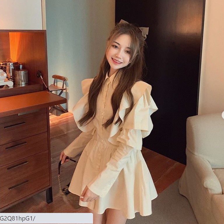 (R195) đầm ulzzang nhẹ nhàng hai màu