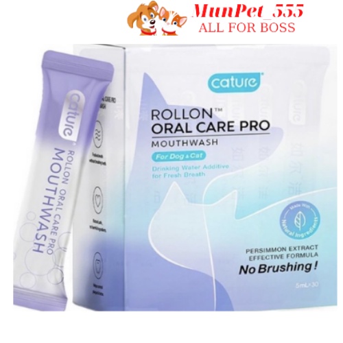 Dung Dịch Pha Nước Uống Thơm Miệng Cho Chó Mèo Cature Oral Care Pro 5ml đánh bay mảng bám và thơm miệng