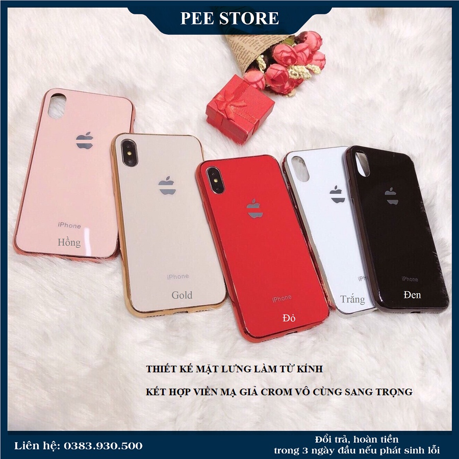 Ốp iphone mặt lưng kính cường lực 6/6plus/6s/6s plus/6/7/7plus/8/8plus/x/xs/xs max/11/11 pro/11 promax – Pee store