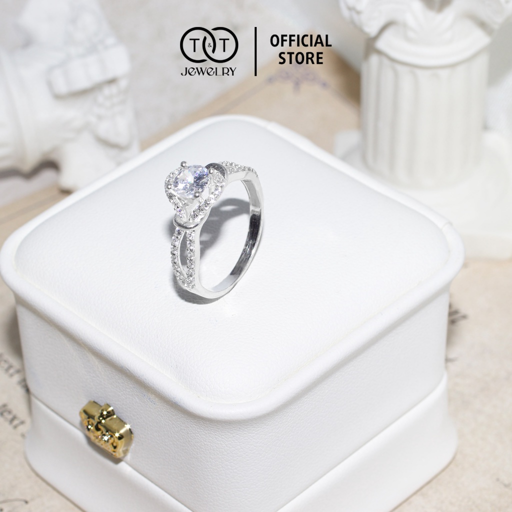 Nhẫn Bạc Nữ Họa Tiết Đan Vô Cực Cá Tính s925 T&amp;T Jewelry cao cấp NN042