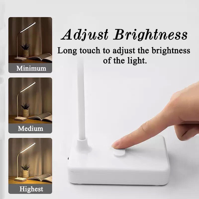 Đèn bàn học, sạc pin sạc tích điện, chống cận YG-1901, đèn led ánh sáng vàng trắng điều chỉnh được độ sáng