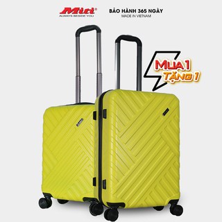 COMBO 2 vali kéo du lịch MITI size 20 24 nhựa dẻo ABS, Chống va đập, khóa số an toàn VL513036