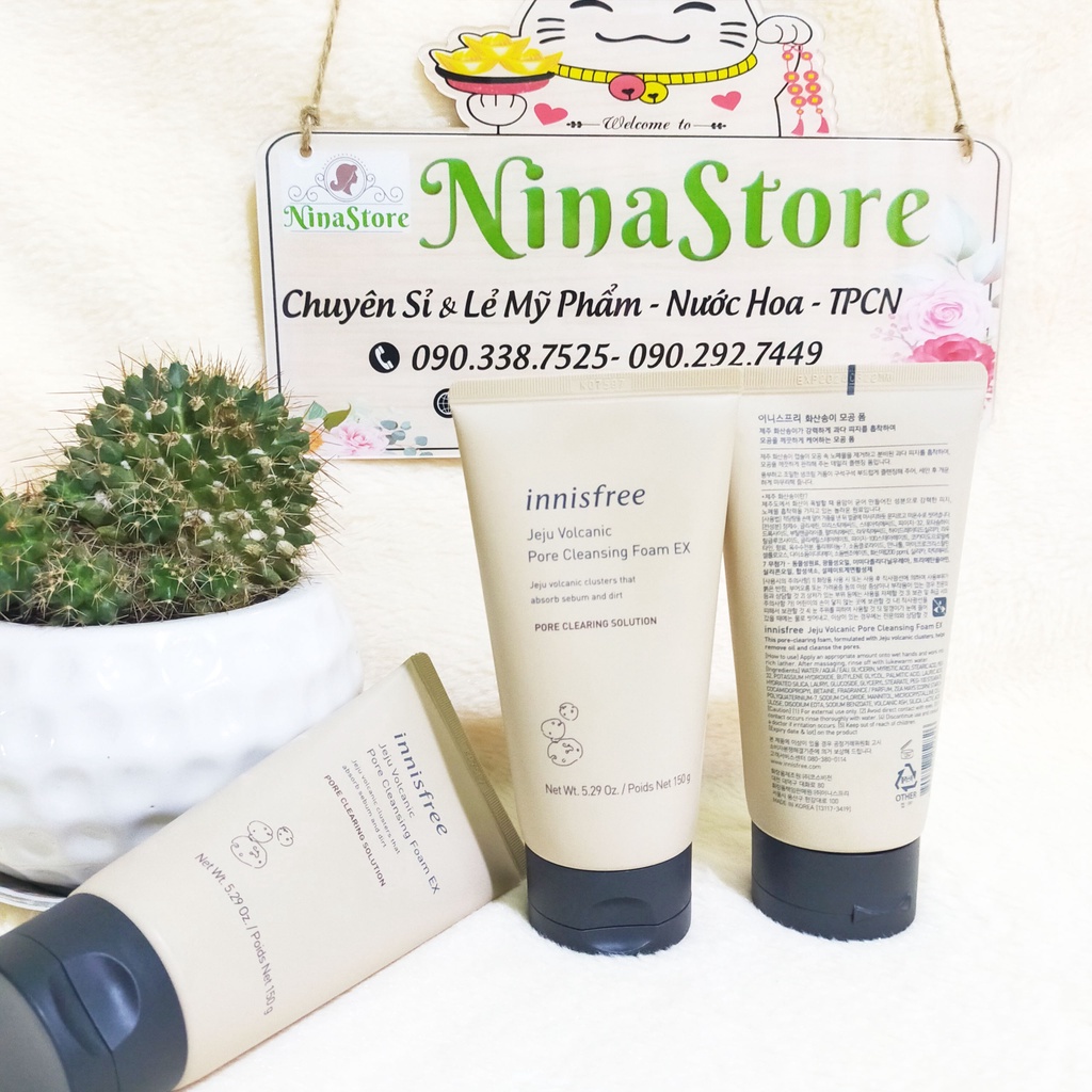 Sữa Rửa Mặt Innisfree Tro Núi Lửa Jeju Volcanic Pore Cleansing Foam 150g- NinaStore | BigBuy360 - bigbuy360.vn