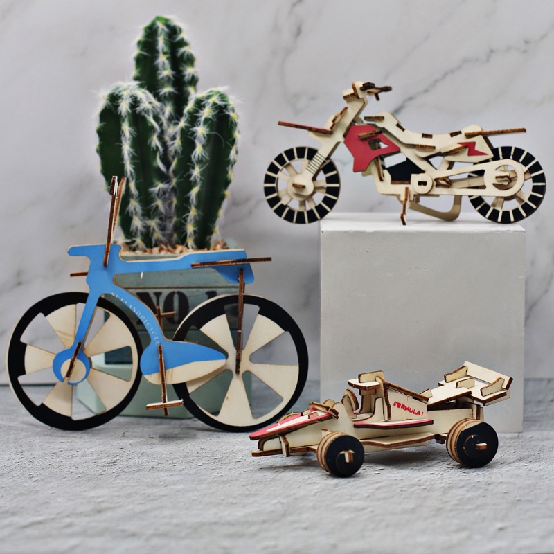 logo xếp hình Đồ Chơi Lắp Ráp Mô Hình Xe Hơi 3D Bằng Gỗ diy Chất Lượng Cao