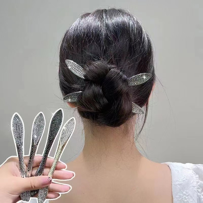Trâm Cài Tóc Đính Đá Thiết Kế Đơn Giản Hiện Đại