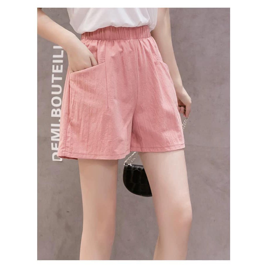 Quần short nữ/quần đùi nữ vải đũi siêu thoáng mát