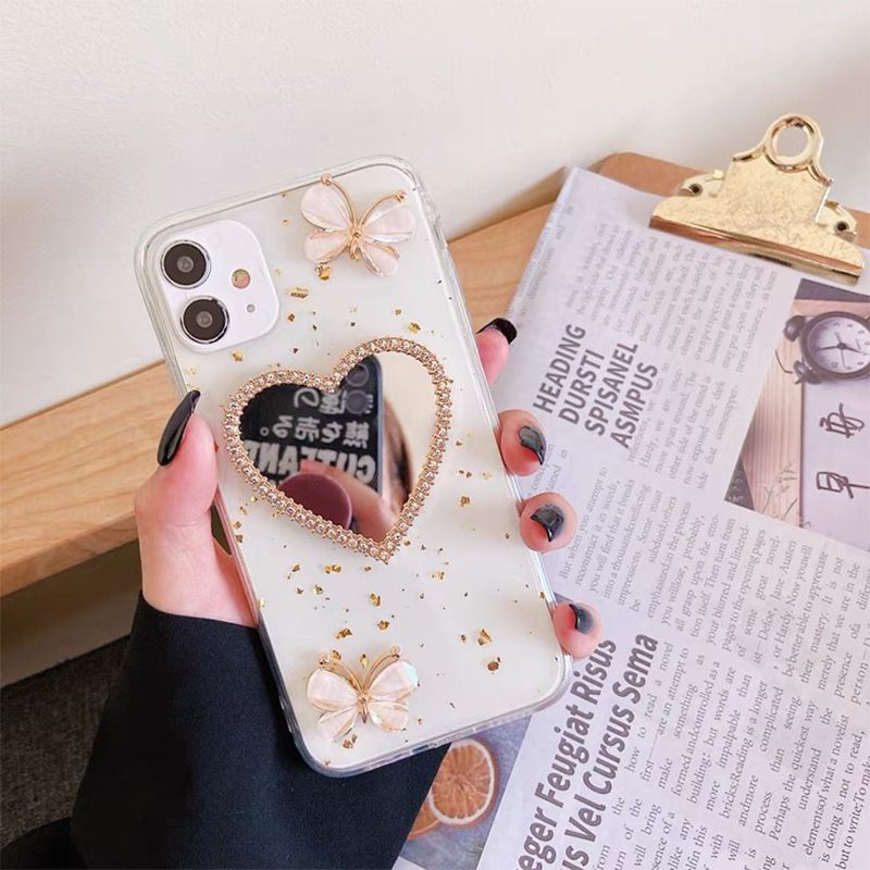 Ốp hình con bướm tráng gương cho IPhone 12mini 11promax 11/12 Pro Max/8 Plus/12 Mini/11 Pro Max/XS/7/8/X/XR/XsMax 7 / 8 | BigBuy360 - bigbuy360.vn