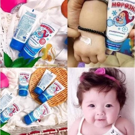 Kem Nẻ Cho Bé MOPO3KO Ông Già Tuyết Tuýp 50ml Dưỡng Da Cấp Ẩm Chiết Xuất Hoa Cúc Chính Hãng Nga
