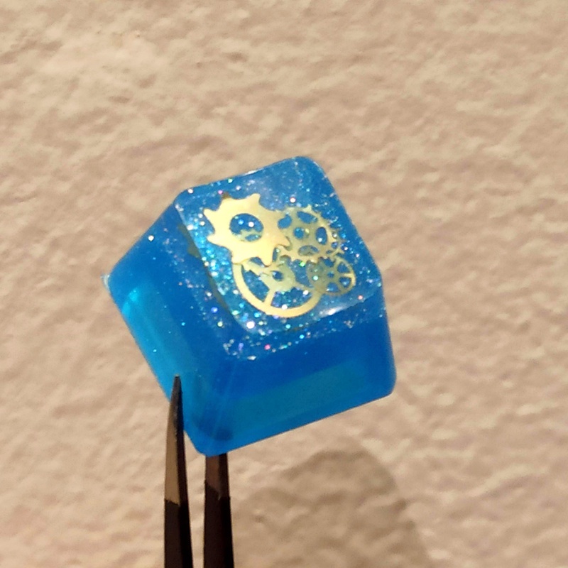 Nút Bàn Phím Cơ OEM R4 Hai Lớp Bằng Nhựa Resin Màu Xanh Dương Cho Cherry MX Switches