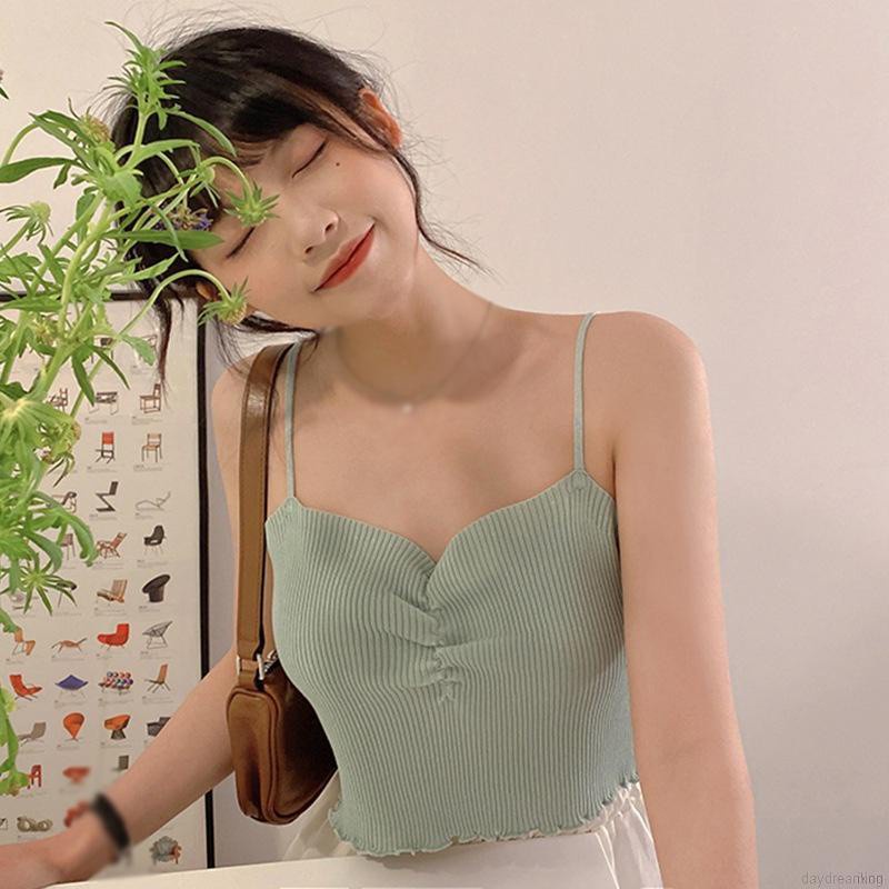 Áo Hai Dây Dáng Ngắn Nhiều Màu Sắc Thời Trang Cho Nữ
