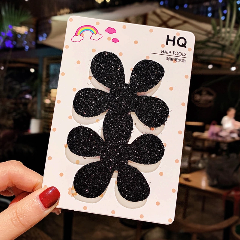 Miếng Dán Tóc Mái Hình Nơ Bướm Trái Tim Lấp Lánh Thời Trang Hàn Quốc Dễ Thương