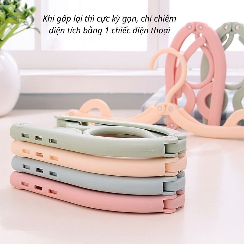 Móc Nhựa Treo Quần Áo Gấp Gọn Khi Đi Du Lịch , Sử Dụng Tại Nhà Tiên Dụng Đa Năng ( Màu Ngẫu Nhiên)