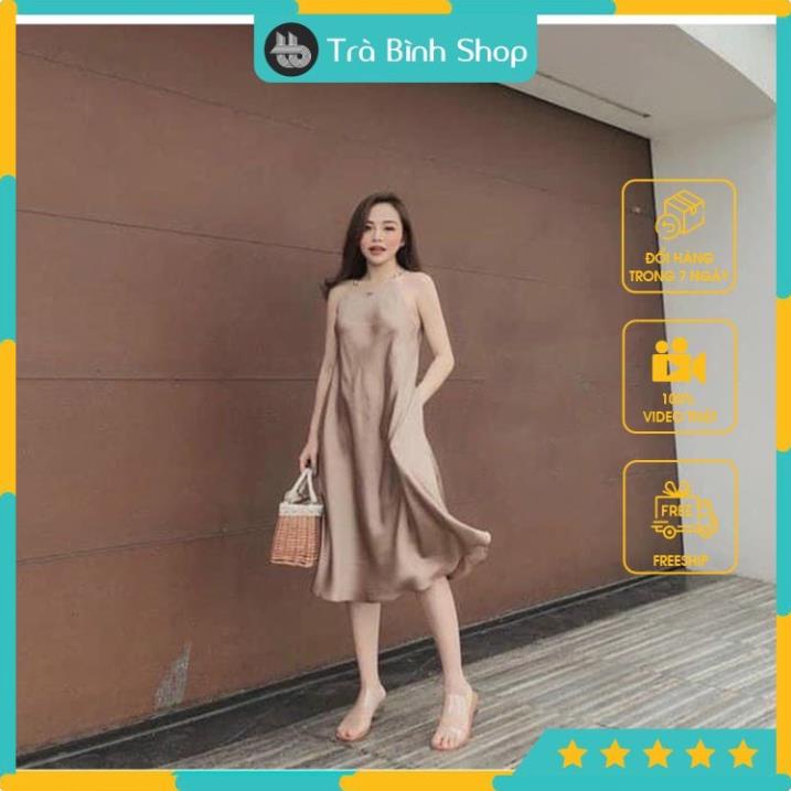 đầm suông , váy suông, cami yếm lụa, Chất lụa cực xịn xò  TT 03