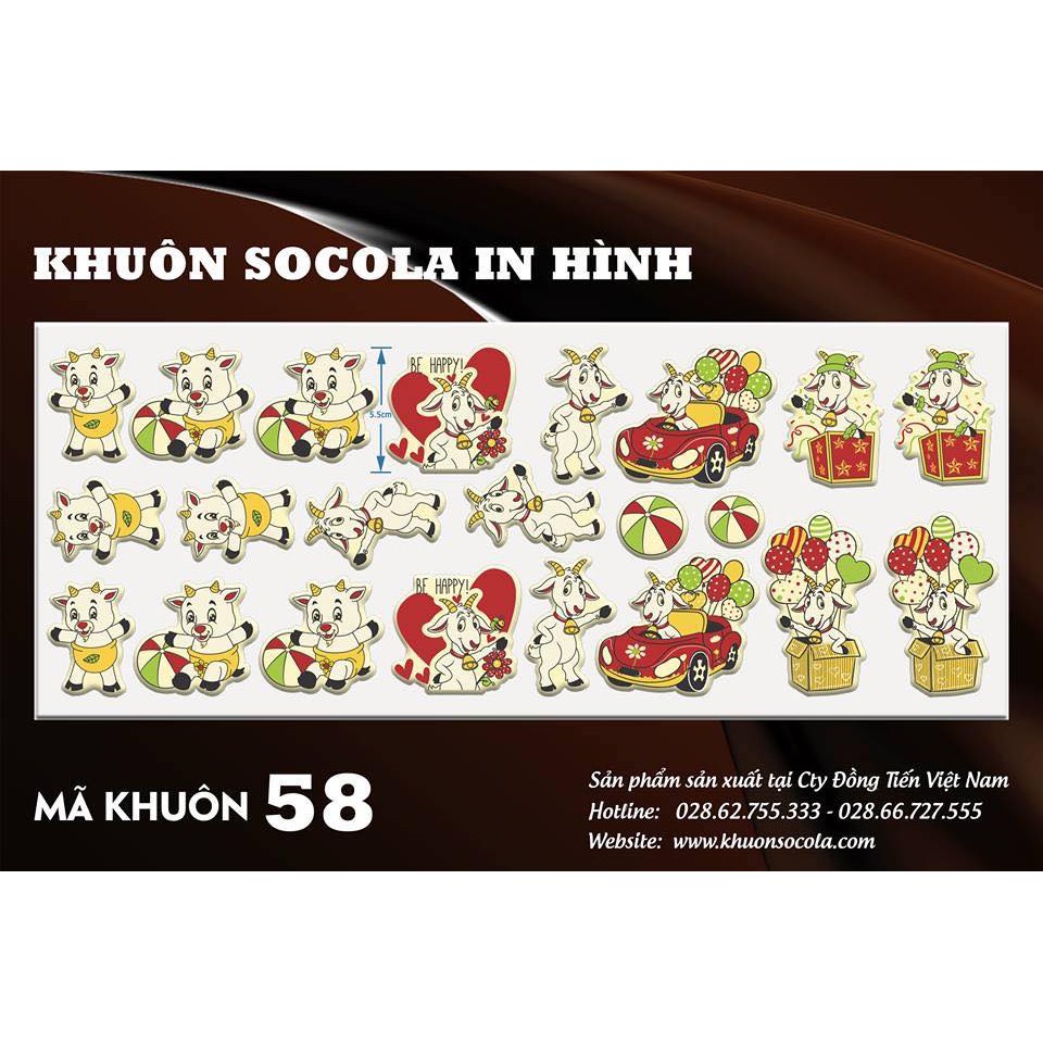 🐧Khuôn socola in hình 12 con giáp deco Miếng lẻ🐧