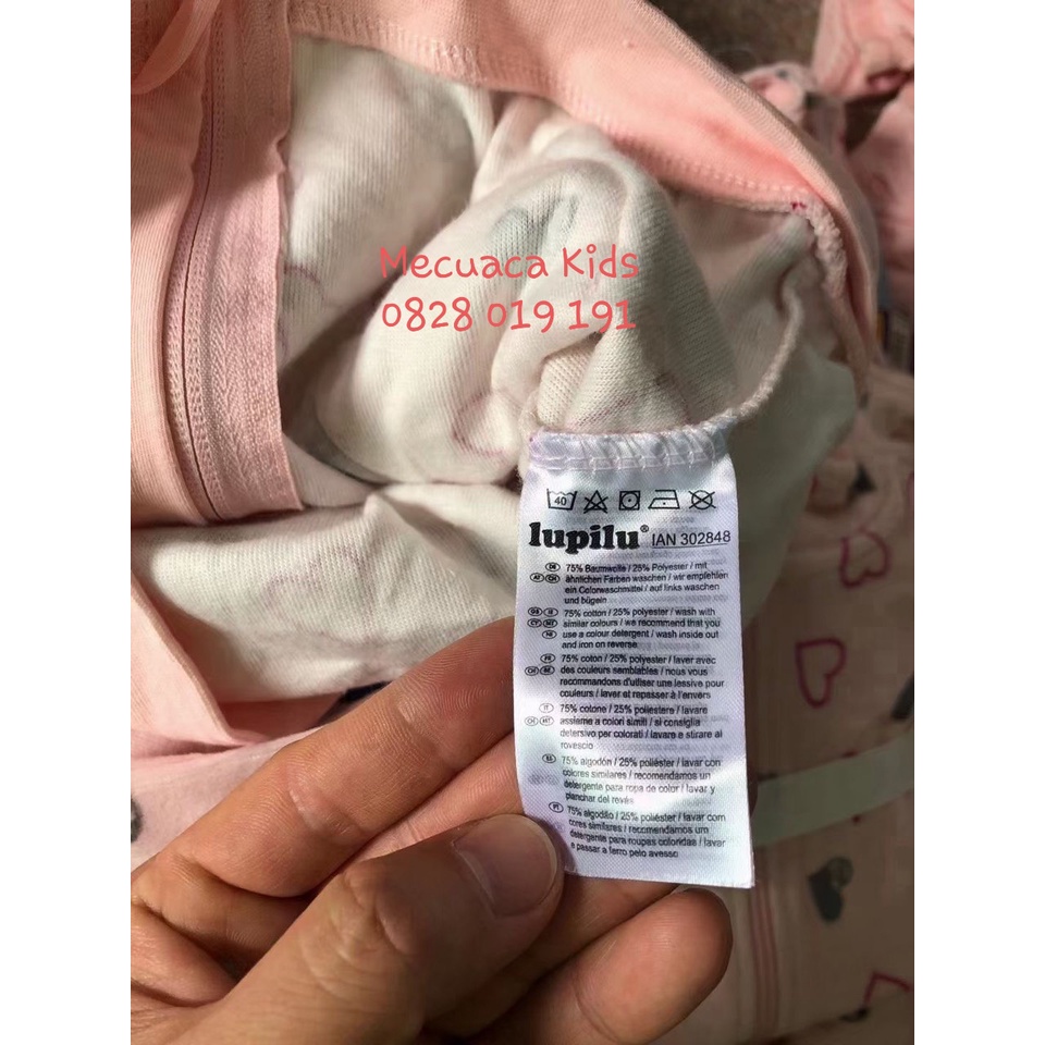 Bộ nỉ lông băng lông màu hồng Lupilu tqxk cho bé gái