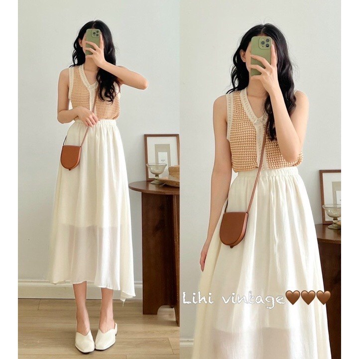 208. ÁO LEN KẺ SÁT NÁCH CÀI KHUY