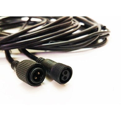 Dây nối dài 4M cho đèn Năng Lượng Mặt Trời - Dây to loại tốt - Loại cắm 2 lỗ - Ren gài khóa chắc chắn - Kín nước