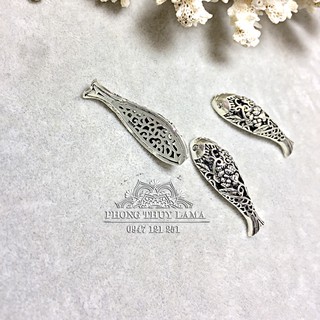 Charm bạc cá chép hoa mai size lớn