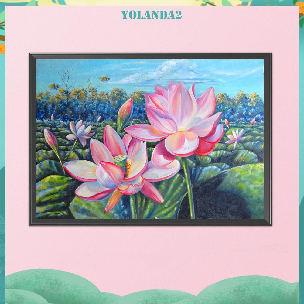 Toàn Bộ Tranh Thêu Chữ Thập Họa Tiết Hoa Sen 11CT