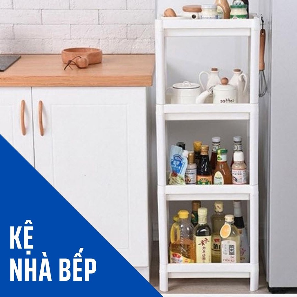 Kệ Đa Năng INOCHI Nhựa 4 Tầng Dùng Để Đựng Gia Vị Nhà Bếp Đựng Đồ Thực Phẩm Hoặc Làm Giá Để Đồ Nhà Tắm Phòng Ngủ