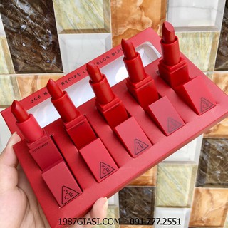 Set Son 5 Màu Tone Đỏ Size Mini