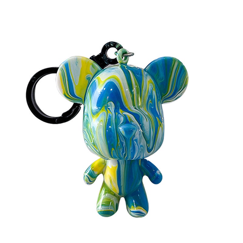 Gấu đổ màu làm móc khóa Set DIY đổ màu Acrylic pouring gấu bạo lực Bearbrick - LANA QUEEN