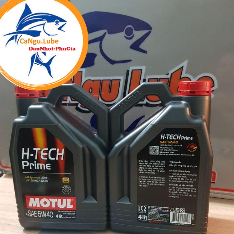 [DauNhot-PhuGia]Nhớt tổng hợp cao cấp cho xe hơi (dầu nhớt xe ô tô) và xe tay ga Motul H-TECH Prime 5W40  (4 lít)