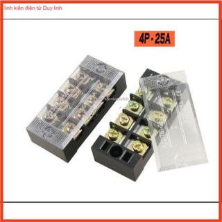 Cầu Đấu Điện Đen 4P 25A
