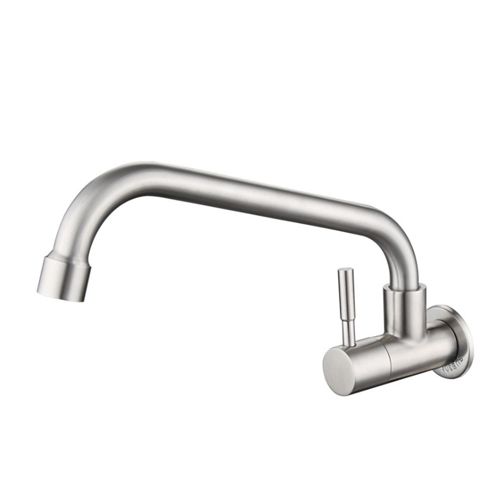 Vòi rửa chén bát đơn lạnh âm tường  OS205 Inox 304  nguyên khối -Bảo hành 02 năm toàn quốc