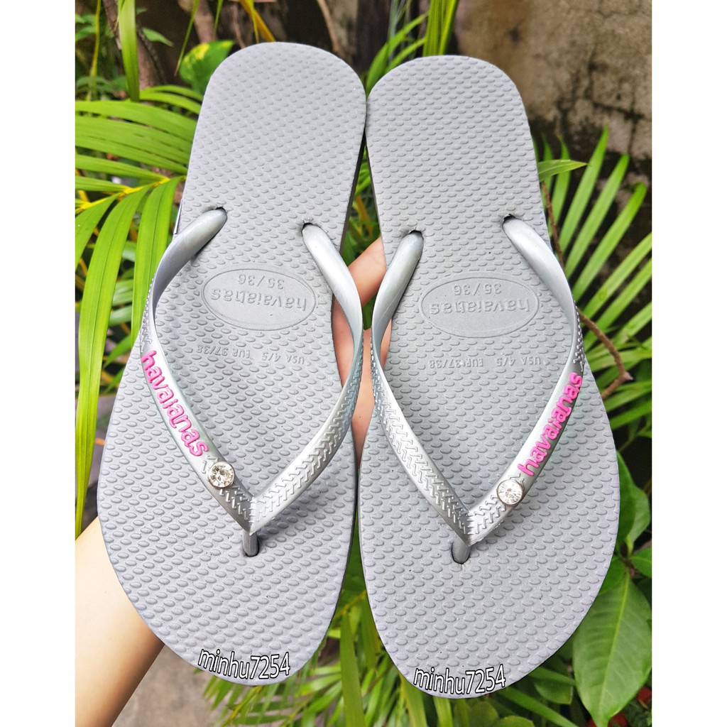 [CÓ SẴN_SHIP LIỀN TAY_XÁCH TAY THÁI] DÉP HAVAIANAS THÁI LAN XỎ NGÓN NỮ ĐÍNH ĐÁ