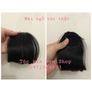 Kẹp mái ngố bằng tóc thật