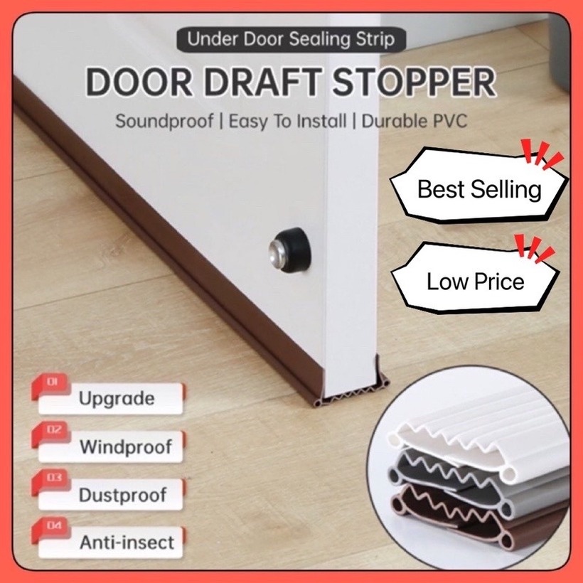 95*10cm Thanh chắn cửa chống ồn, Nẹp xốp thế hệ mới chặn gió khe cửa chống côn trùng ⭐ Thanh chắn cửa chống ồn, chống thoát hơi gió điều hòa