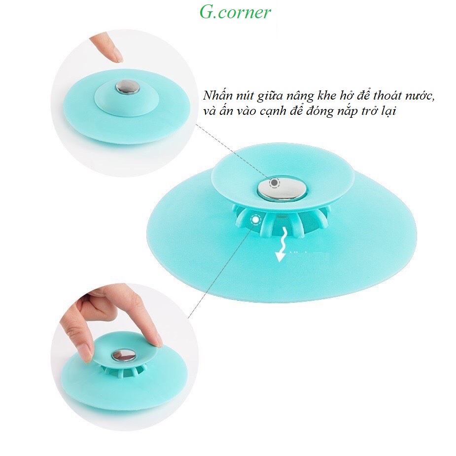 Nút Chặn Silicone Bồn Tắm, Bồn Rửa Mặt, Ngăn Mùi Cống Nhiều Màu Tiện Dụng