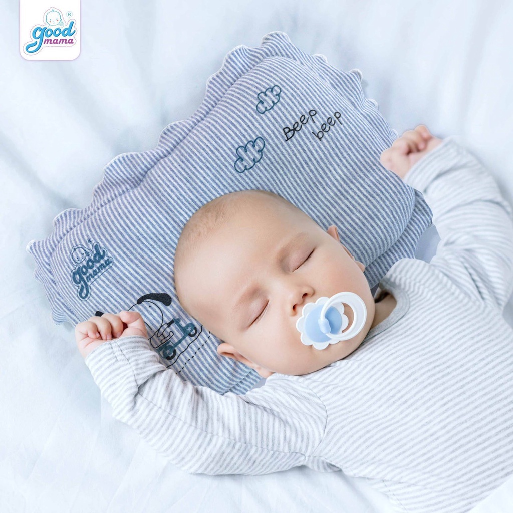 Gối kẻ sơ sinh Goodmama hàng chính hãng cao cấp cho bé