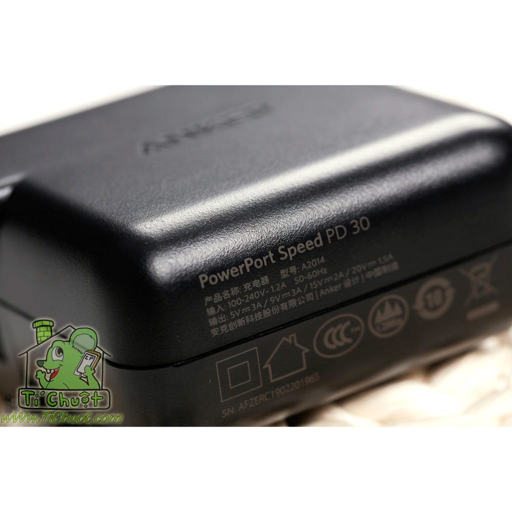 [ZIN Chính Hãng] Củ Sạc Nhanh Anker PD 30W PowerPort SPEED 1 USB-C