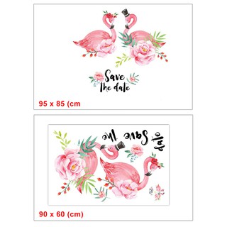Decal Dán Tường Đôi Hồng Hạc