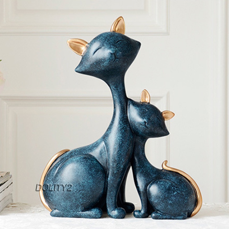 Cat Figurine Home Decor Crafts Modern Statue Desktop Birthday Gift