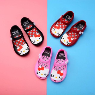 Giày sandal nhựa PVC họa tiết Hello Kitty dễ thương cho bé gái