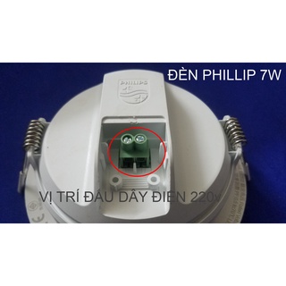 [XLED] Bộ đèn PHILIPS LED Âm trần Tròn Essential, đèn phillips, downlight phillips-  7W