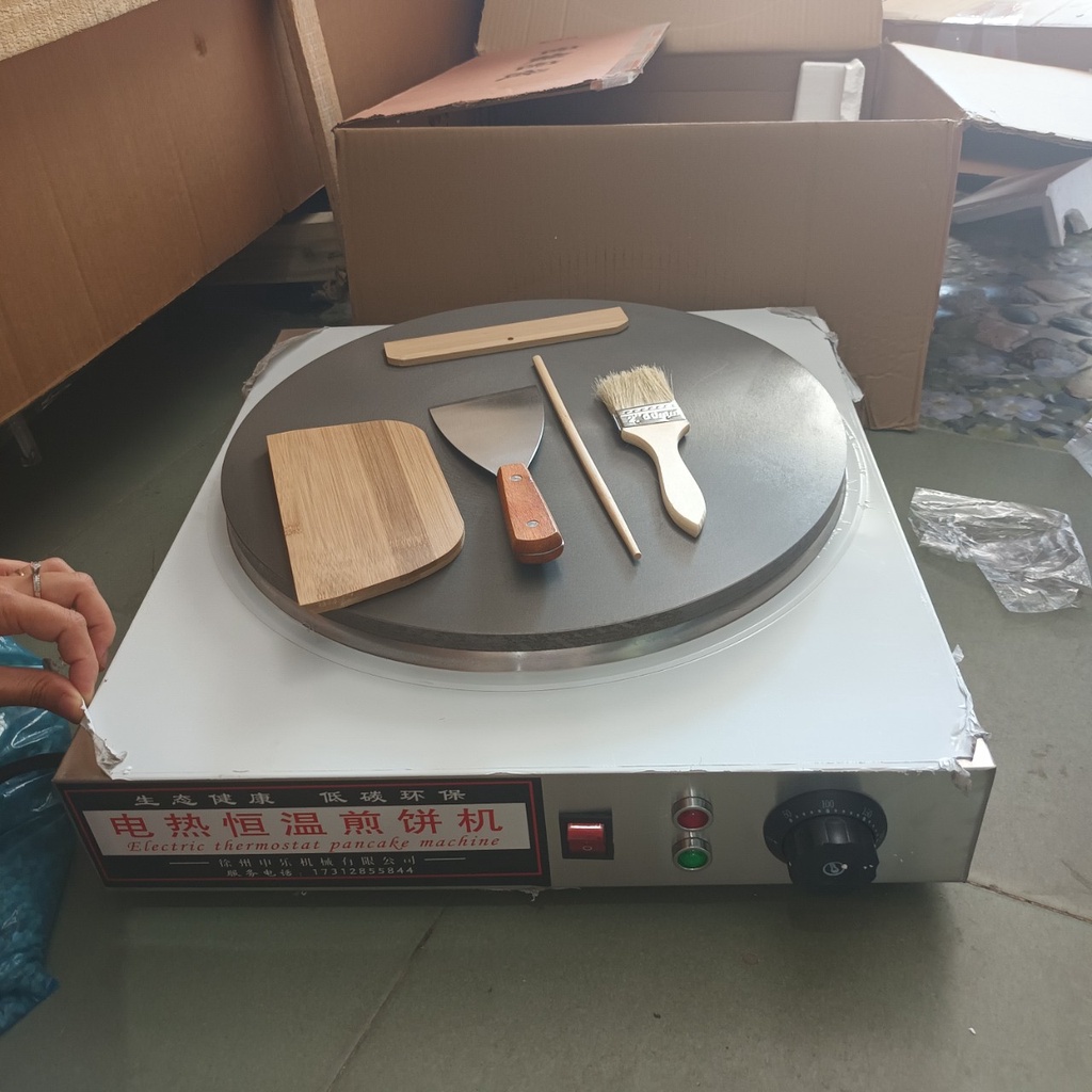 Máy làm bánh crepe dùng điện-máy đôi khuôn chống dính cao cấp-bảo hành 1 năm