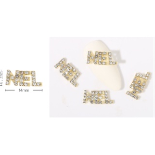 Charm trang trí nail chữ nel